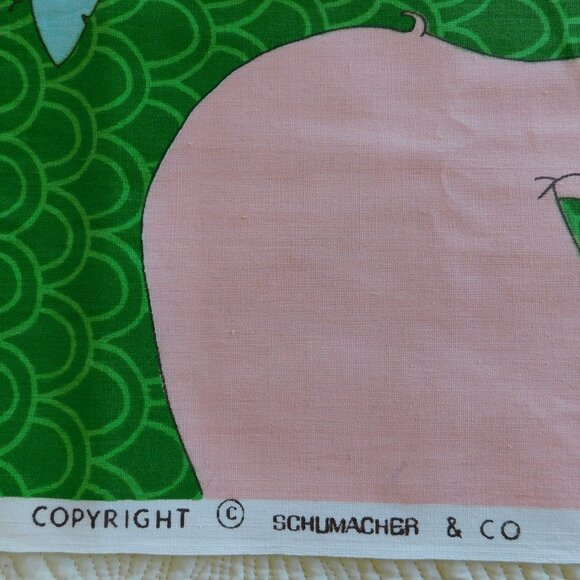 VTG groovy Katashas Unusuals wrap skirt fabric Schumacher decorator material 1yd - Picture 5 of 16